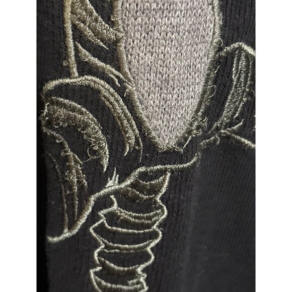 Vintage Disney Tigger Embroidered Black Crewneck Sweatshirt XXL Unisex Ribbed Co - Picture 3 of 5